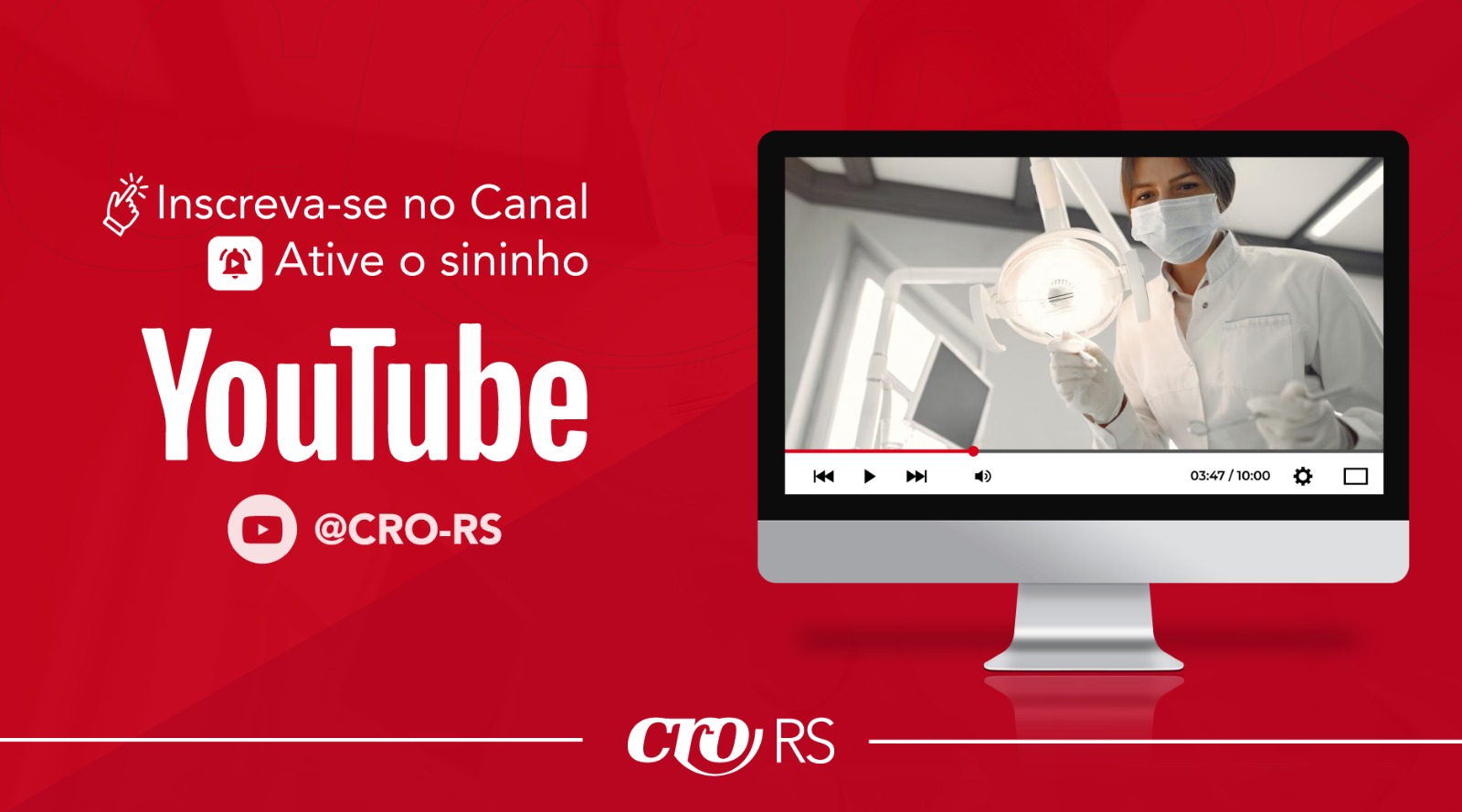 INSCREVA-SE NO CANAL DO CRO/RS NO YOUTUBE