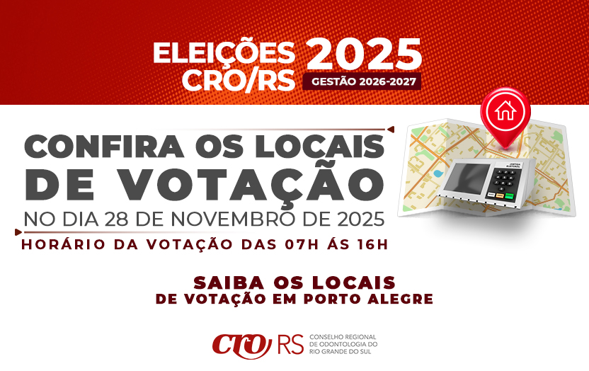 Eleições CRO/RS 2025: Locais e informações sobre a votação presencial