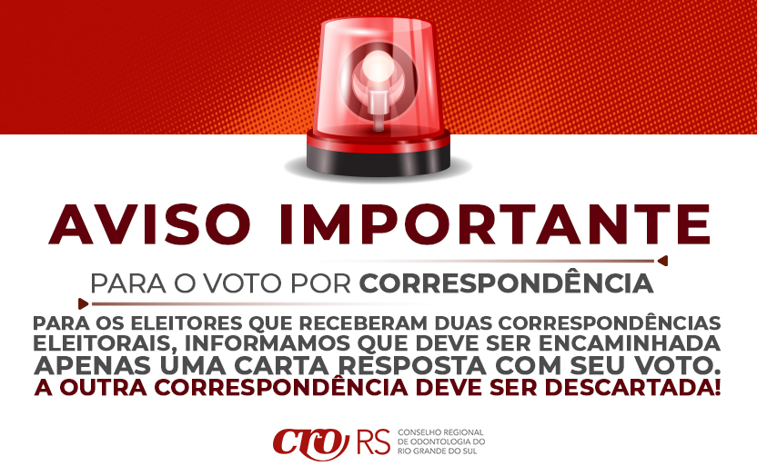 COMUNICADO IMPORTANTE – ELEIÇÕES CRO/RS 2025