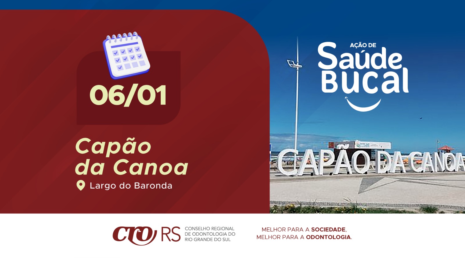 A PRIMEIRA AÇÃO DE SAÚDE BUCAL 2024 ACONTECE EM CAPÃO DA CANOA NO DIA 06 DE JANEIRO