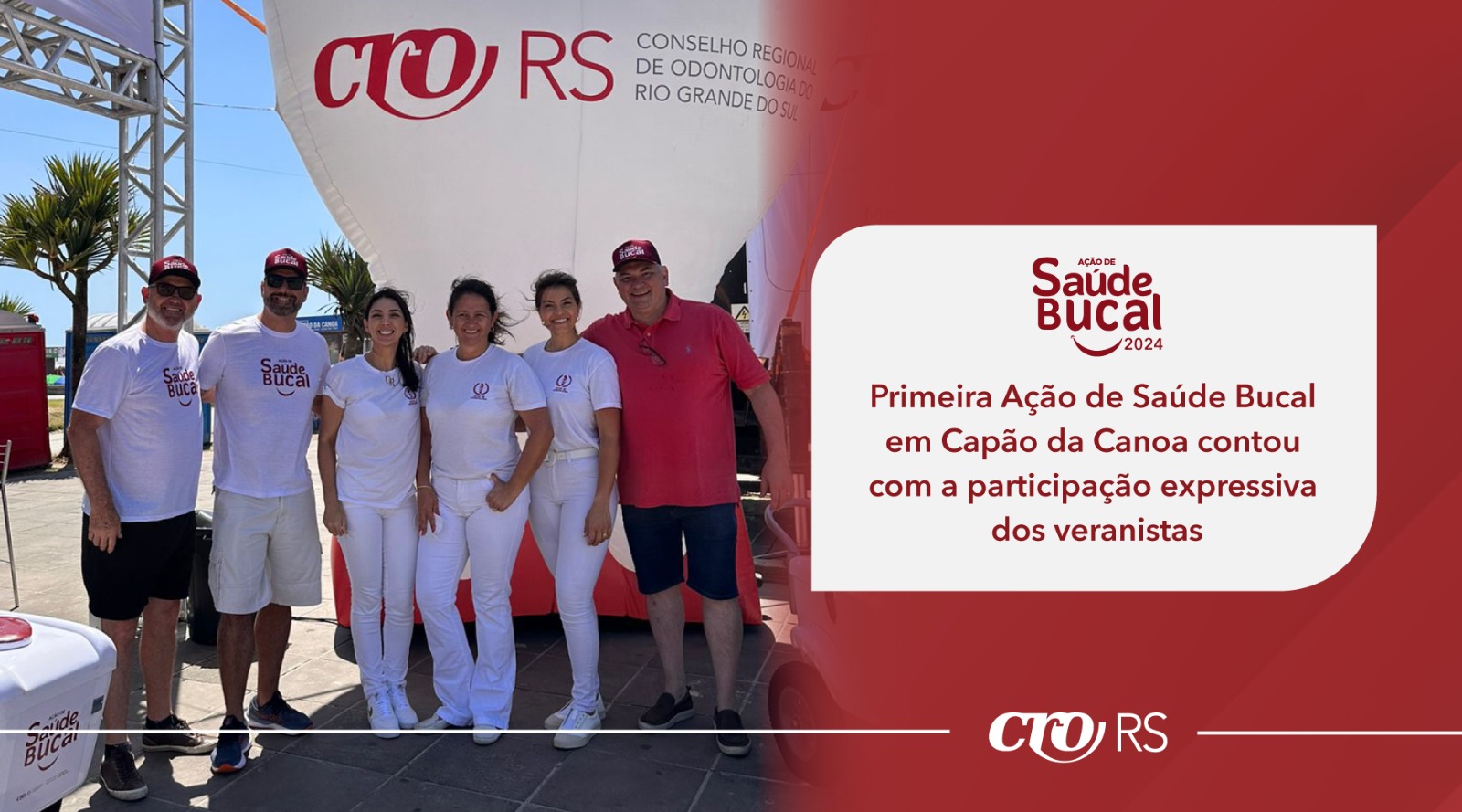 <strong>PRIMEIRA AÇÃO DE SAÚDE BUCAL EM CAPÃO DA CANOA CONTOU COM A PARTICIPAÇÃO EXPRESSIVA DOS VERANISTAS</strong>