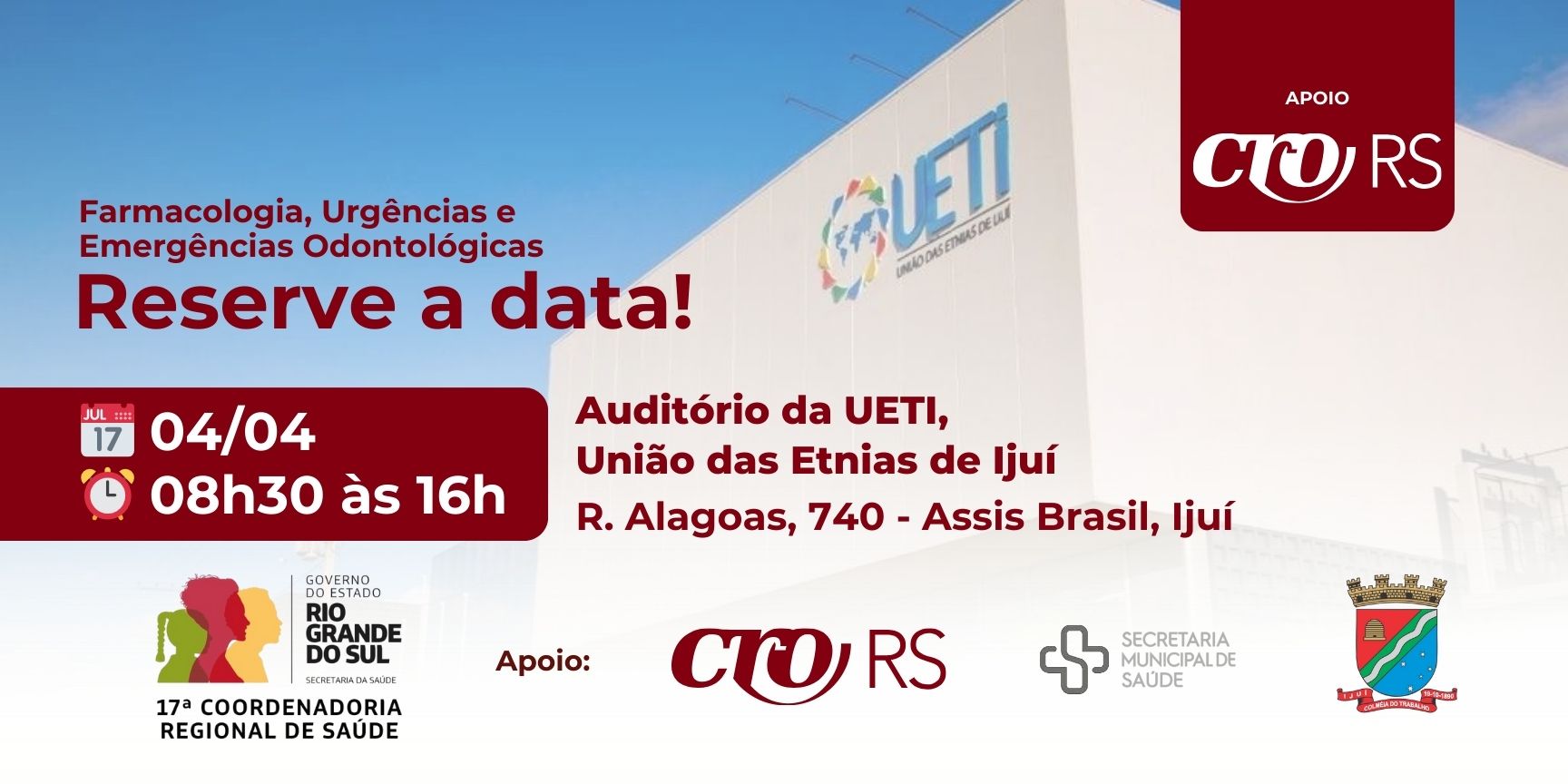 SAVE THE DATE: Reserve a data 04 de abril de 2025