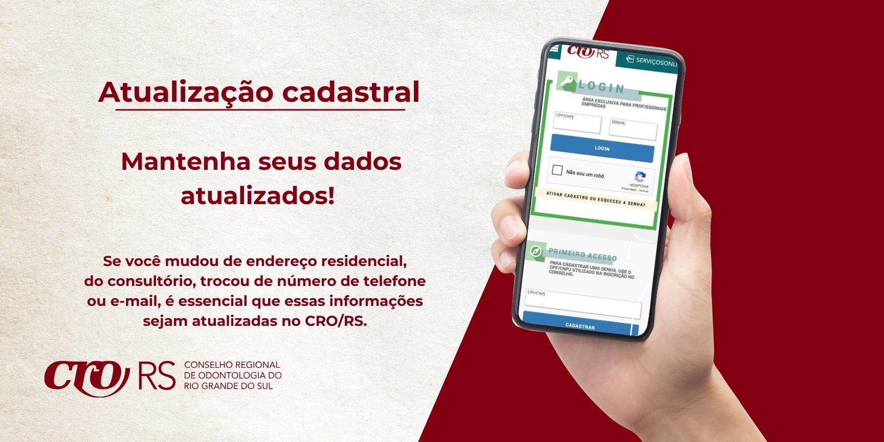 Chamada para Atualização Cadastral