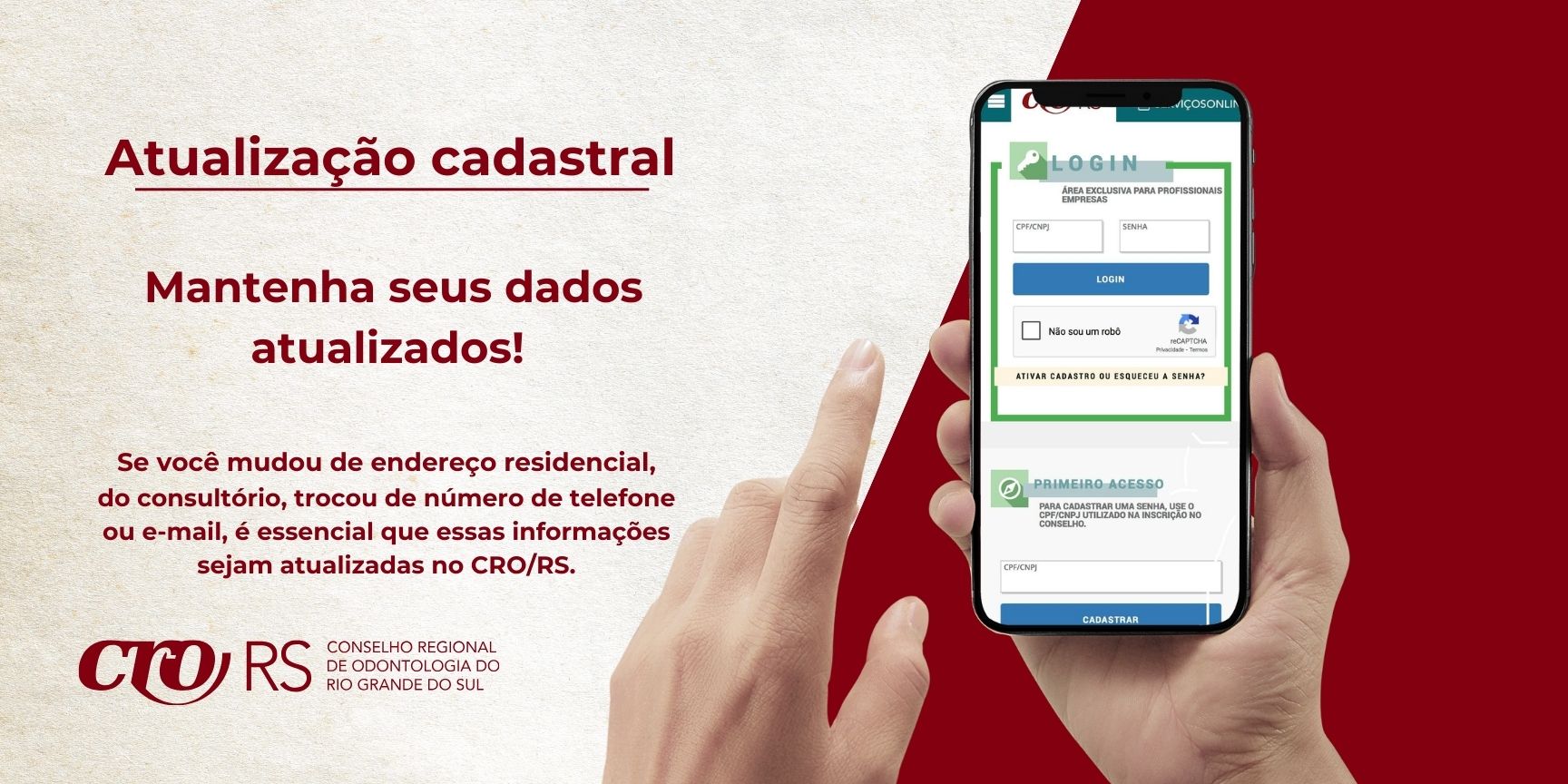 Chamada para Atualização Cadastral