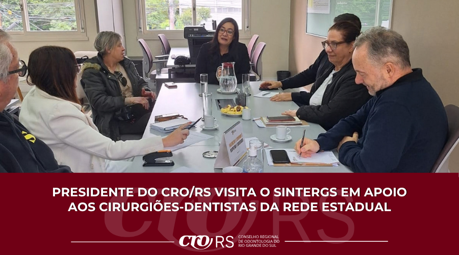 Presidente do CRO/RS visita o Sintergs em apoio aos cirurgiões-dentistas da rede estadual